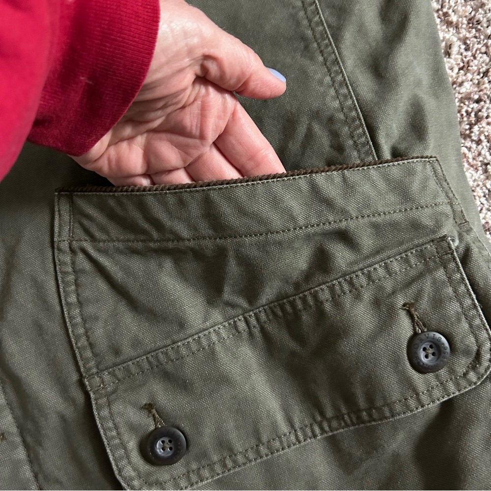 Orvis Men’s Green Barn Coat Jacket Quilted Outdoor 100% Cotton Size XXL - Picture 14 of 15
